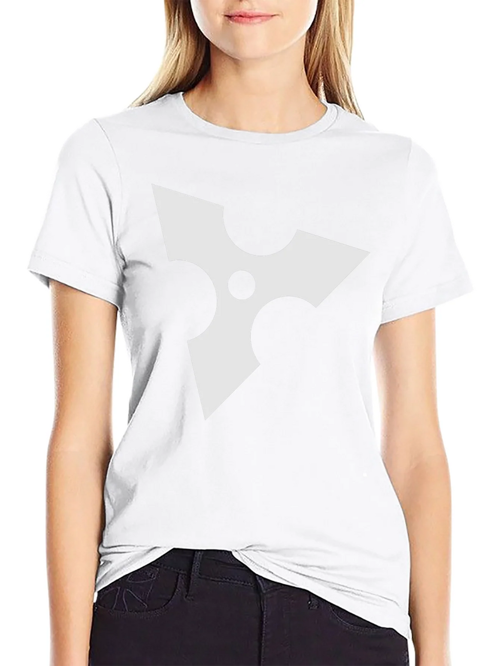 Black Tee with White Ninja Star Graphic product image 8