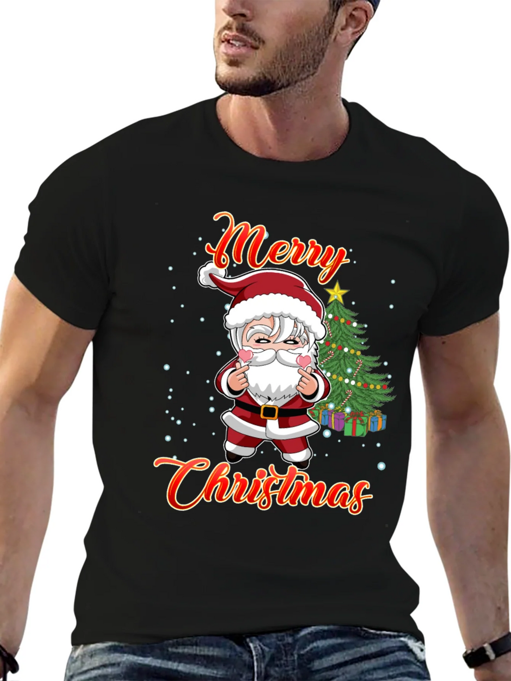 Merry Christmas Graphic Tee - Santa Design product image 6