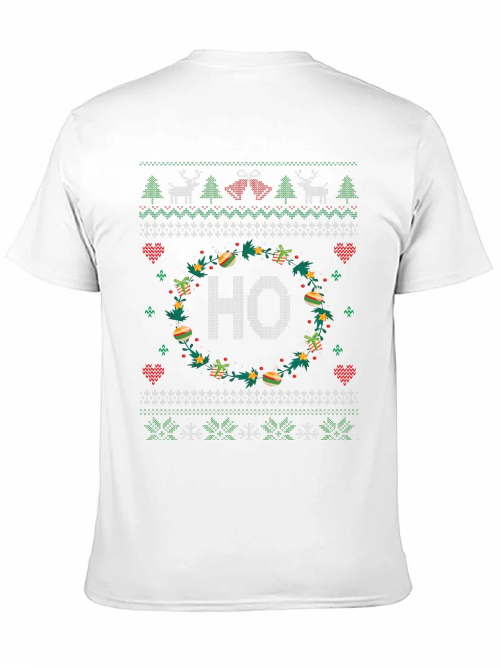 Festive HO Christmas Knit Pattern Holiday T-Shirt product image 10
