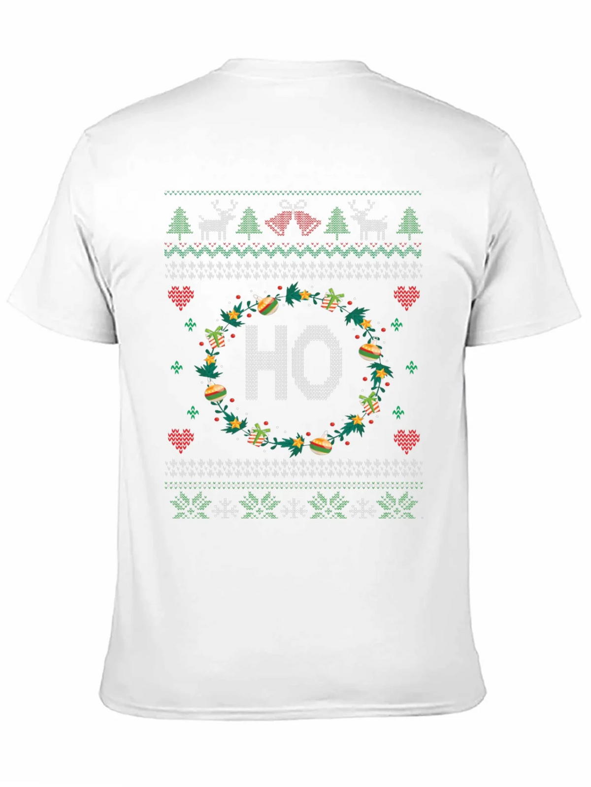 Festive HO Christmas Knit Pattern Holiday T-Shirt product image 10