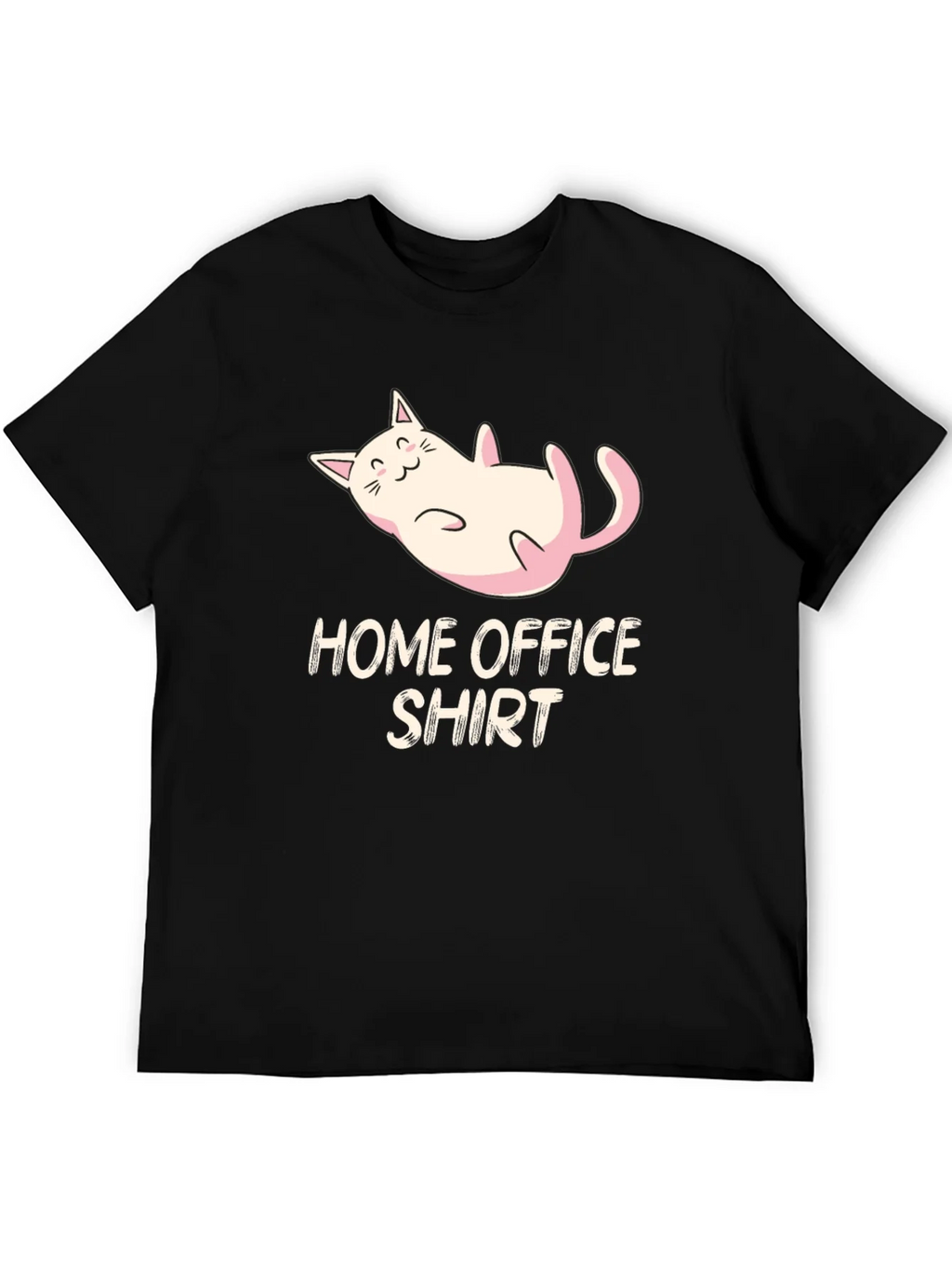 Home Office Cat Graphic Tee - Black product image 5