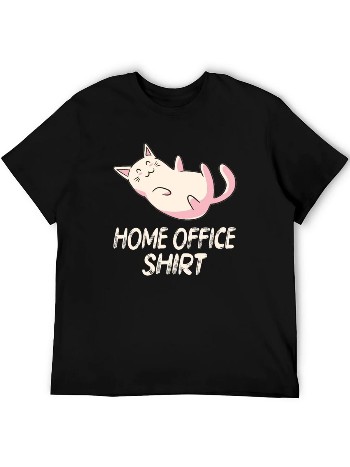 Home Office Cat Graphic Tee - Black product image 5