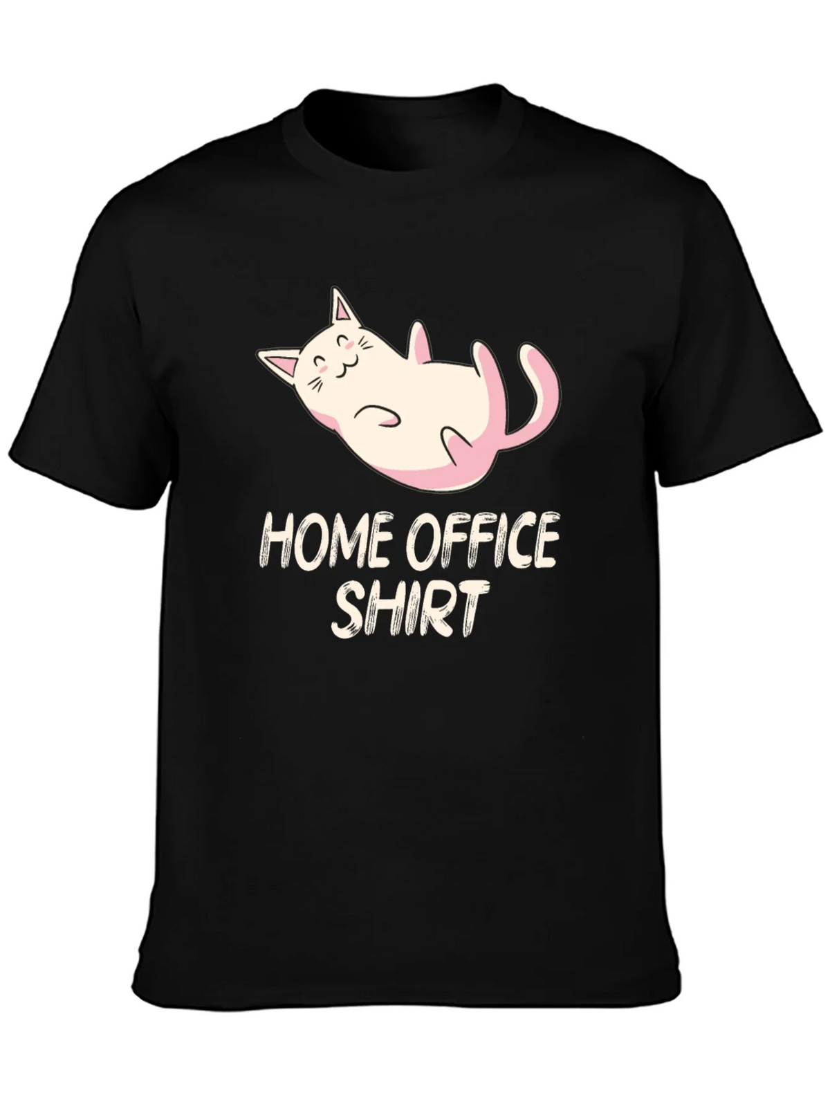 Home Office Cat Graphic Tee - Black product image 3