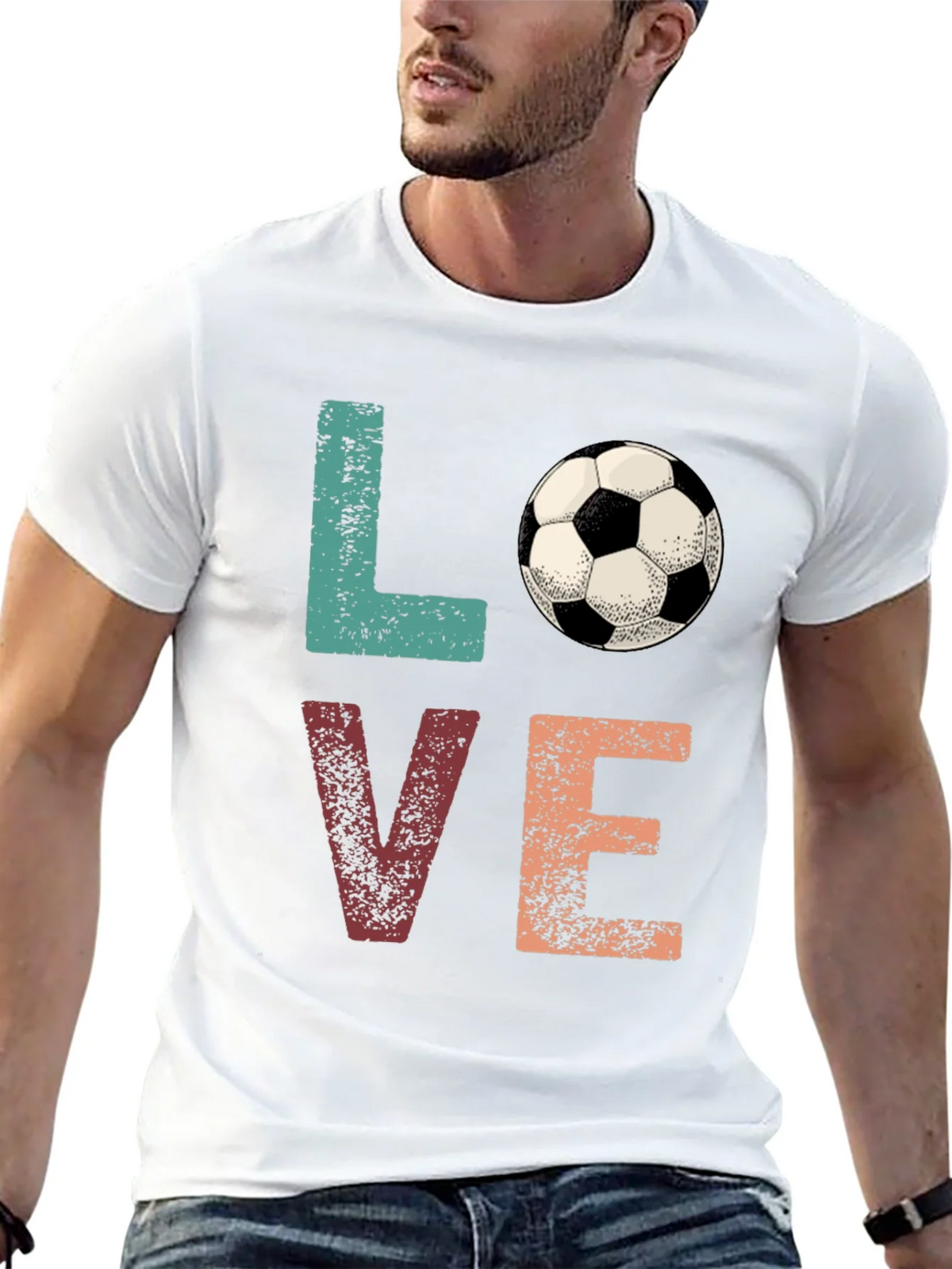 Love Soccer Graphic Tee - Black Cotton Shirt product image 11