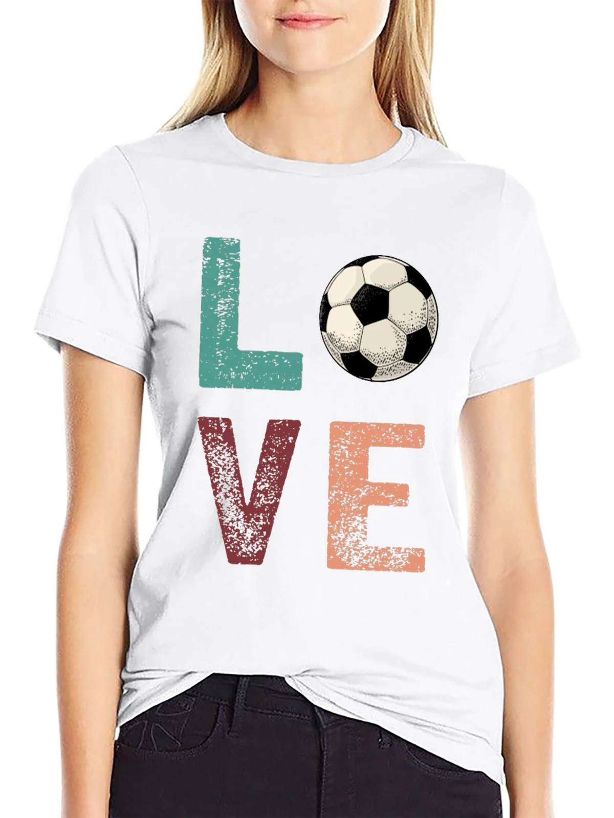 Love Soccer Graphic Tee - Black Cotton Shirt product image 8