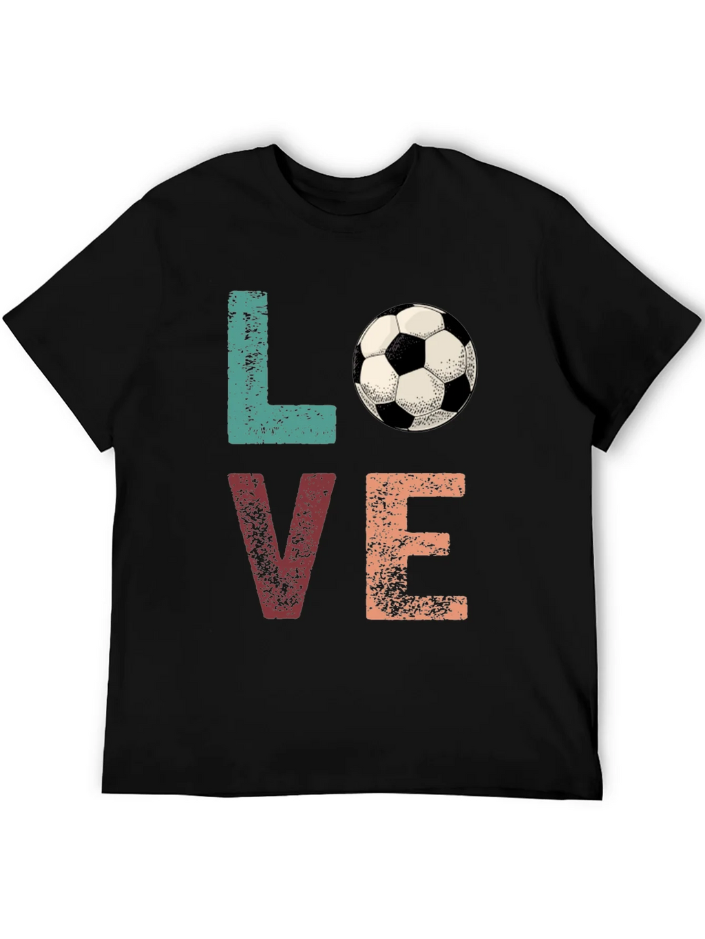 Love Soccer Graphic Tee - Black Cotton Shirt product image 5