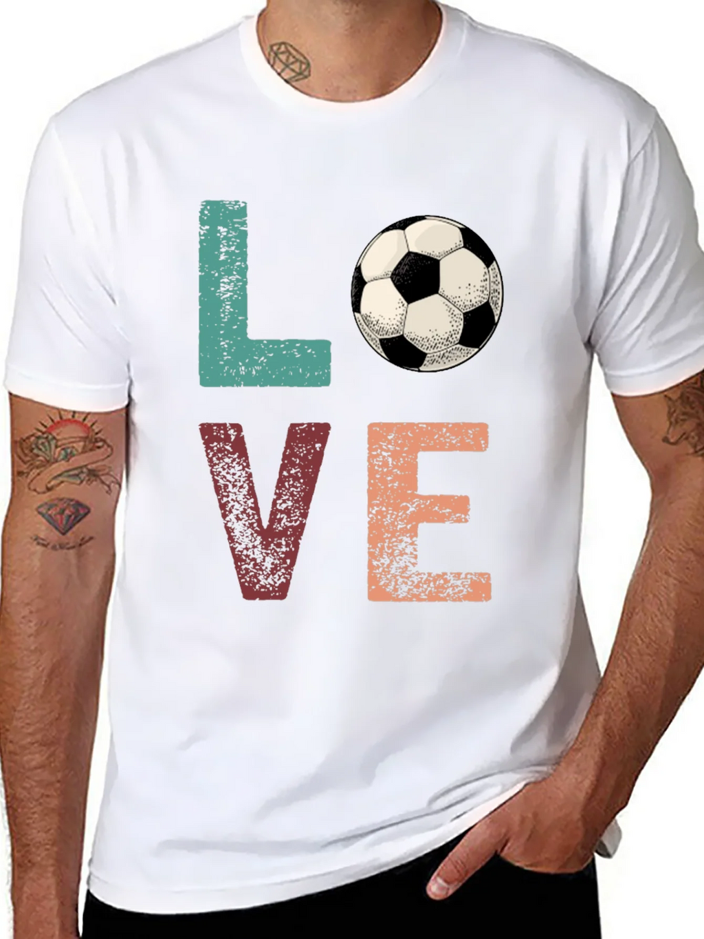 Love Soccer Graphic Tee - Black Cotton Shirt product image 7