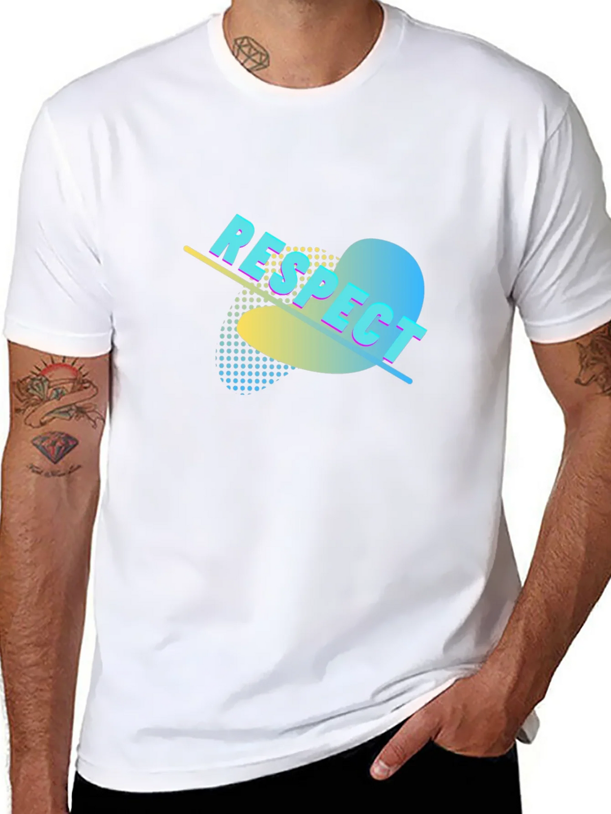 Respect Graphic Print Black T-Shirt product image 7