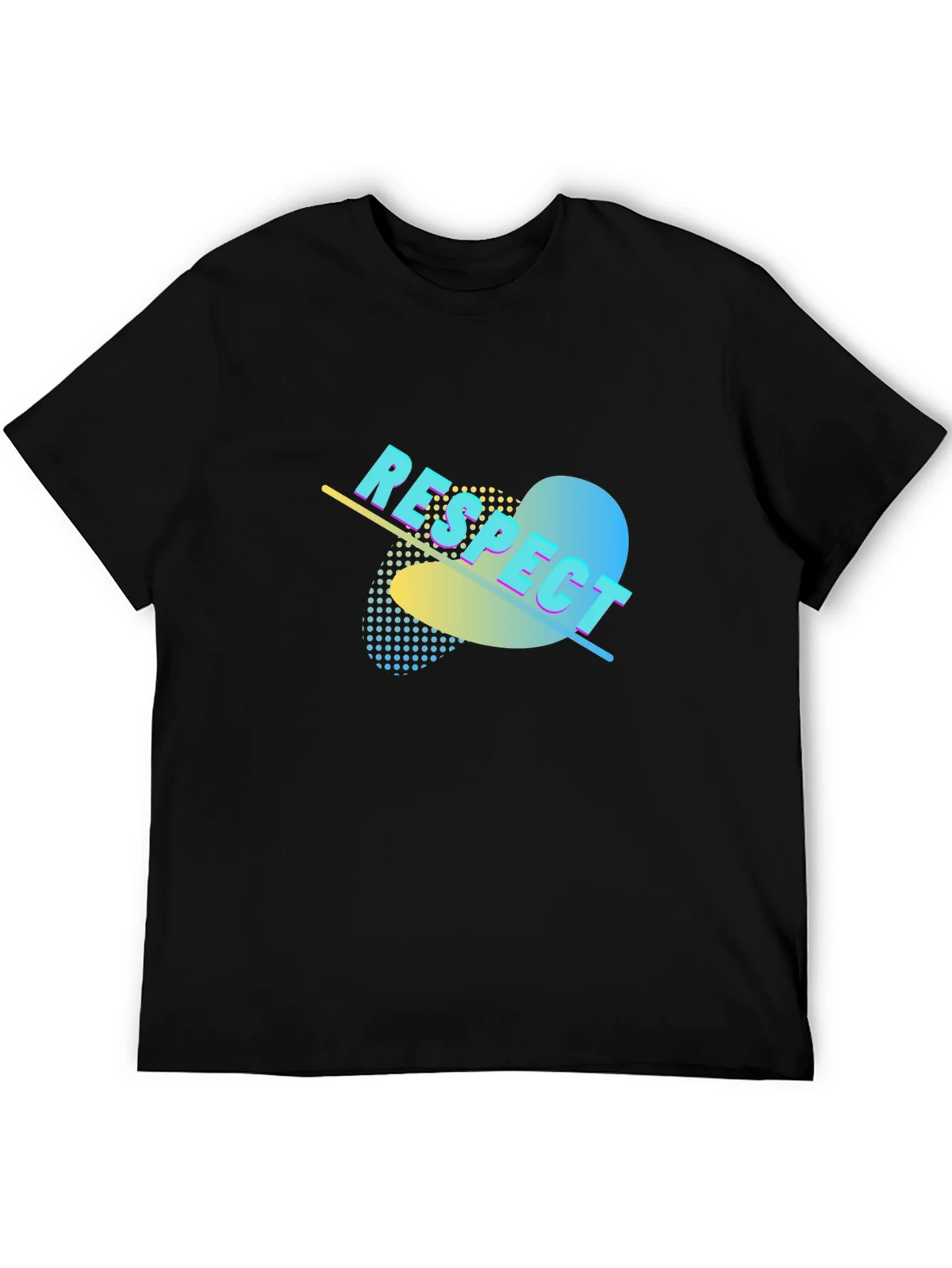 Respect Graphic Print Black T-Shirt product image 5