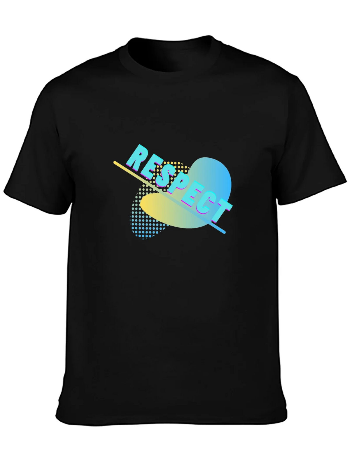 Respect Graphic Print Black T-Shirt product image 3
