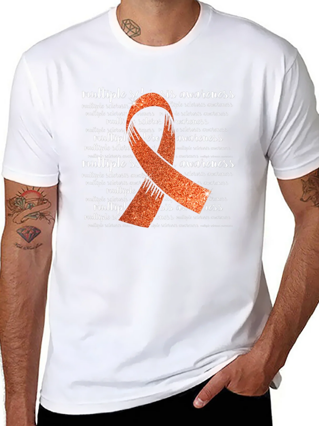 Multiple Sclerosis Awareness Ribbon T-Shirt product image 7
