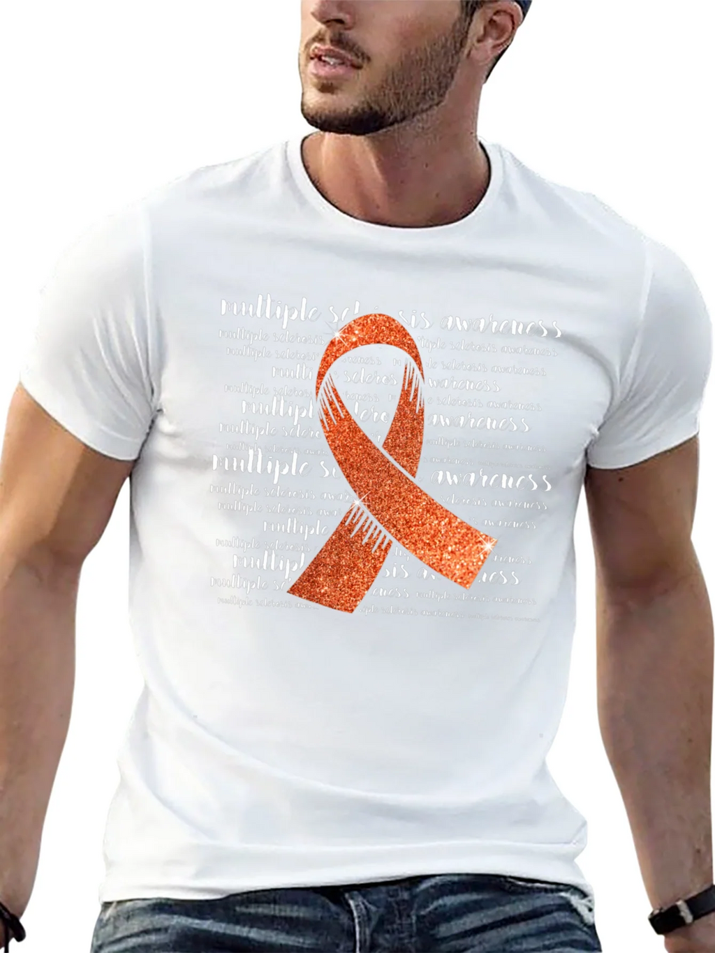 Multiple Sclerosis Awareness Ribbon T-Shirt product image 12