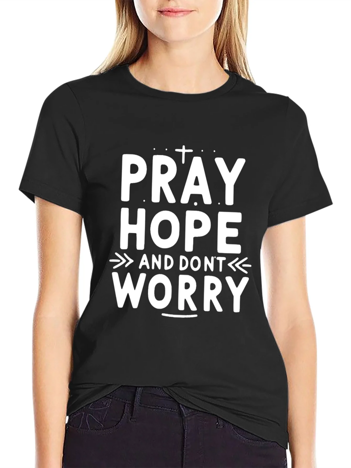 Pray Hope Dont Worry Graphic T-Shirt product image 2