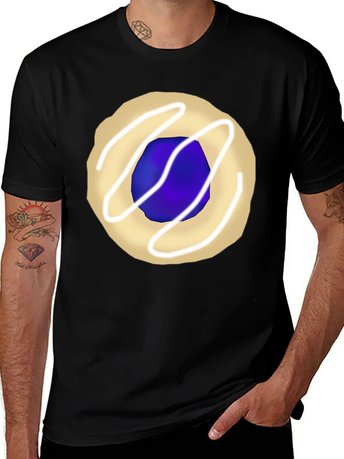 Cookie Graphic Tee - Black Casual T-Shirt product image 1