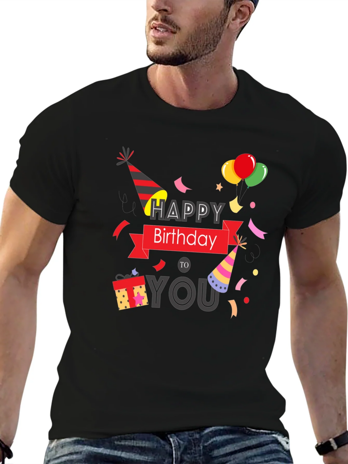 Happy Birthday Graphic Print T-Shirt product image 5