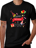 Happy Birthday Graphic Print T-Shirt product image 1