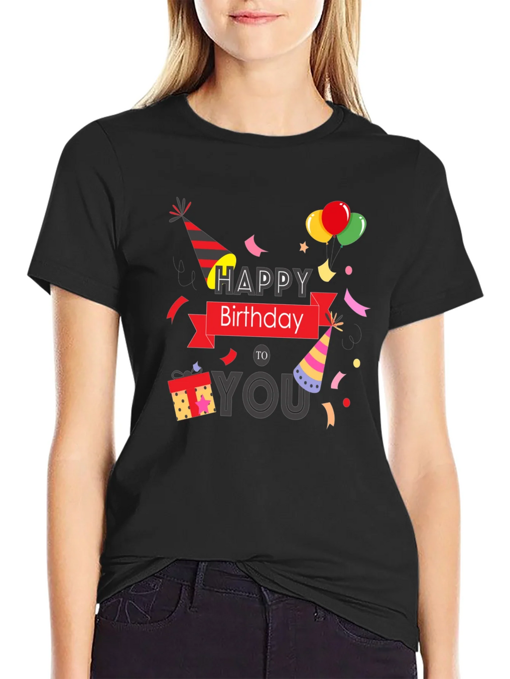 Happy Birthday Graphic Print T-Shirt product image 2