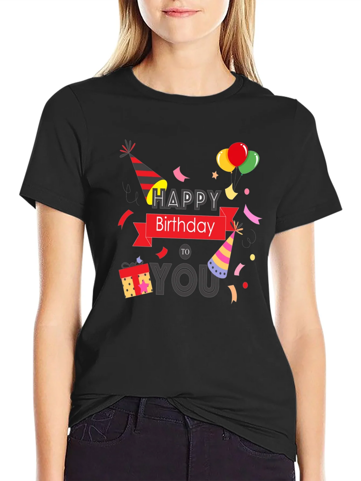 Happy Birthday Graphic Print T-Shirt product image 2