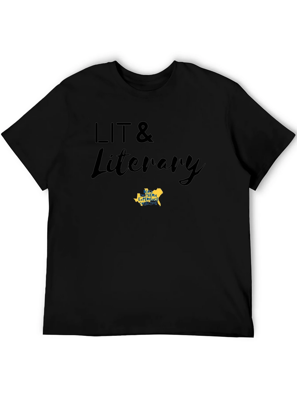 LIT & Literary Black Cotton Blend T-Shirt product image 5
