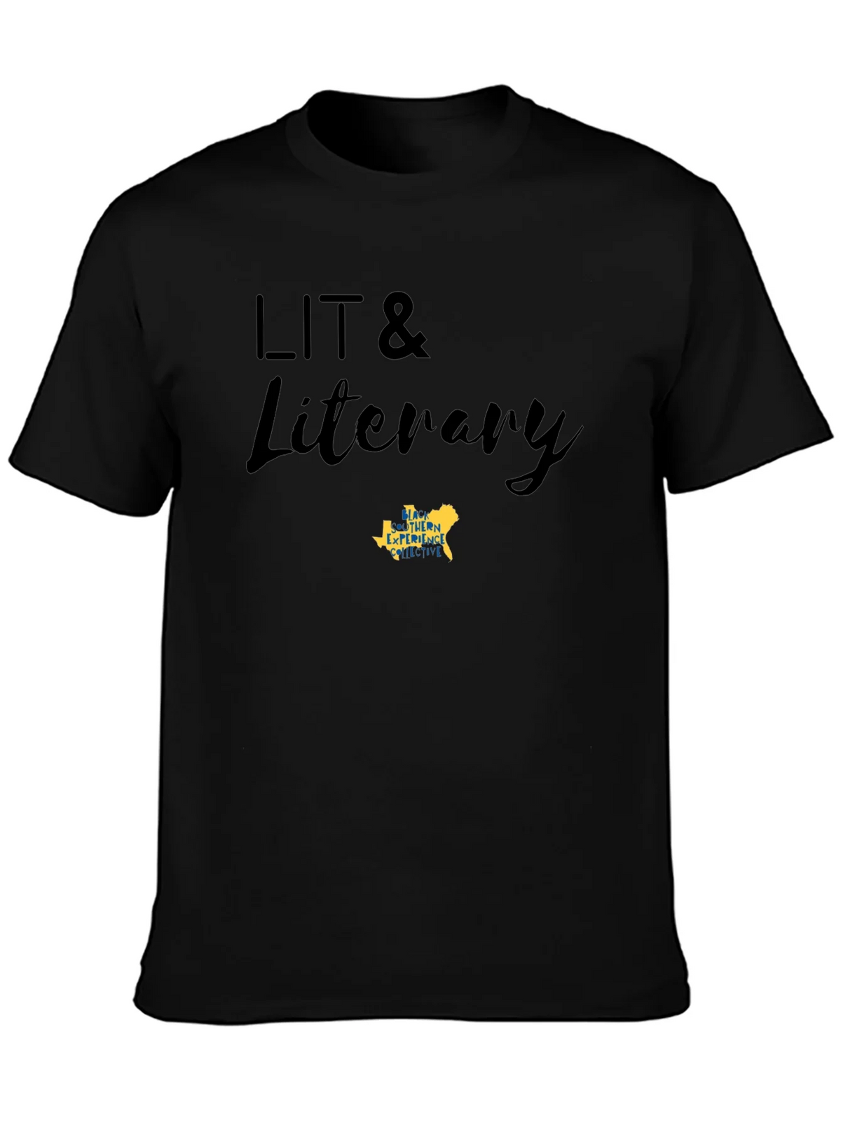 LIT & Literary Black Cotton Blend T-Shirt product image 3