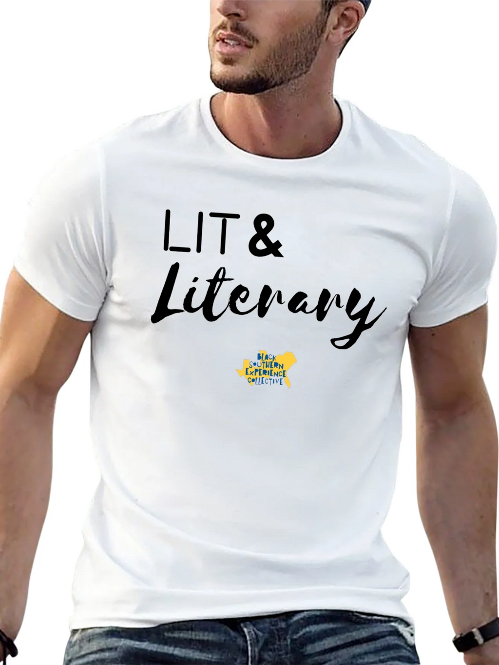 LIT & Literary Black Cotton Blend T-Shirt product image 12