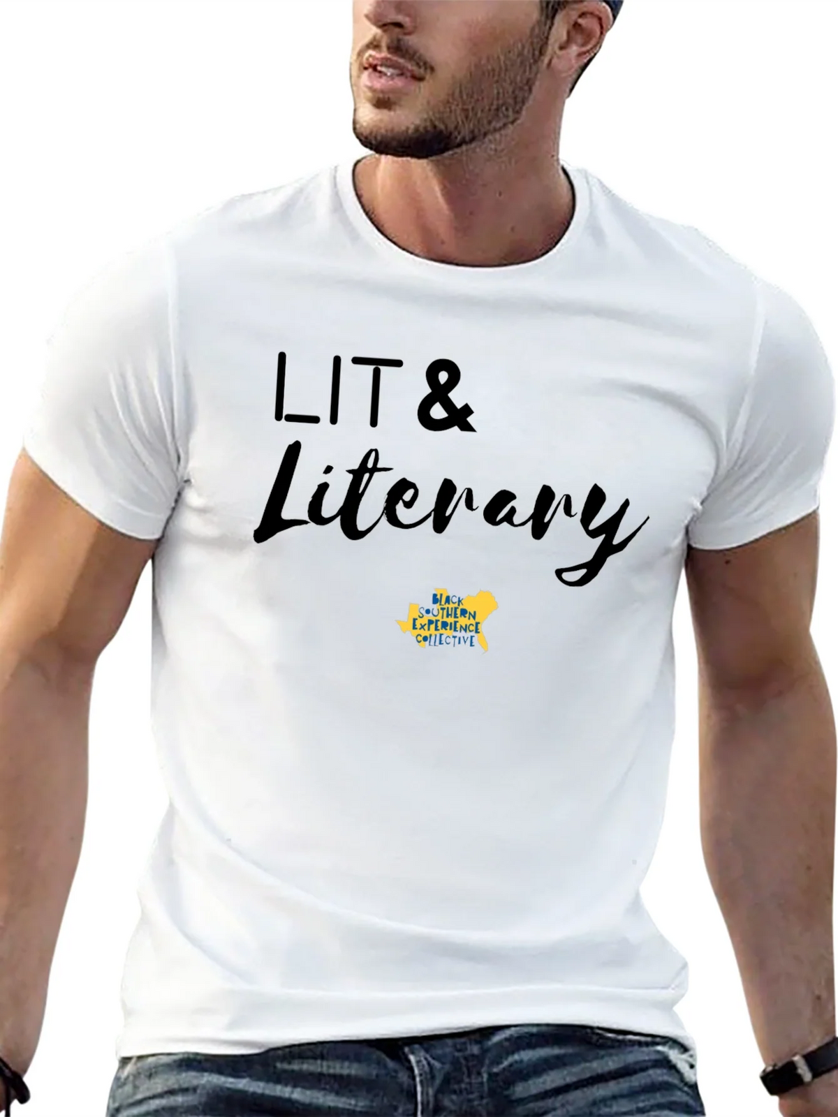 LIT & Literary Black Cotton Blend T-Shirt product image 12