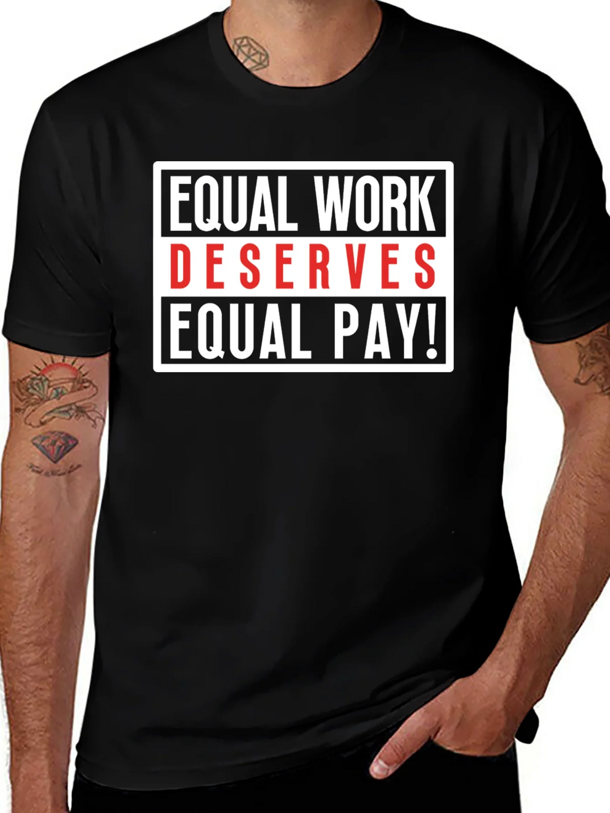 Equal Work Deserves Pay Graphic Tee product image 1