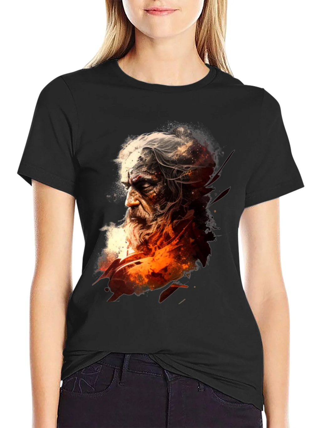 Wizard Graphic Black T-Shirt product image 2