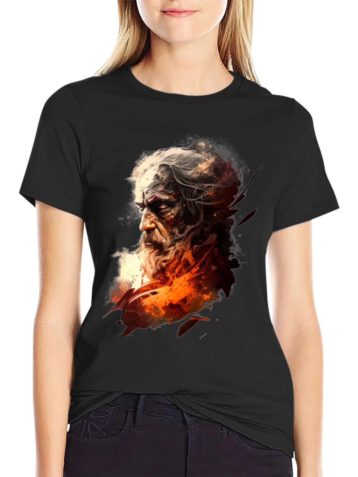 Wizard Graphic Black T-Shirt product image 2