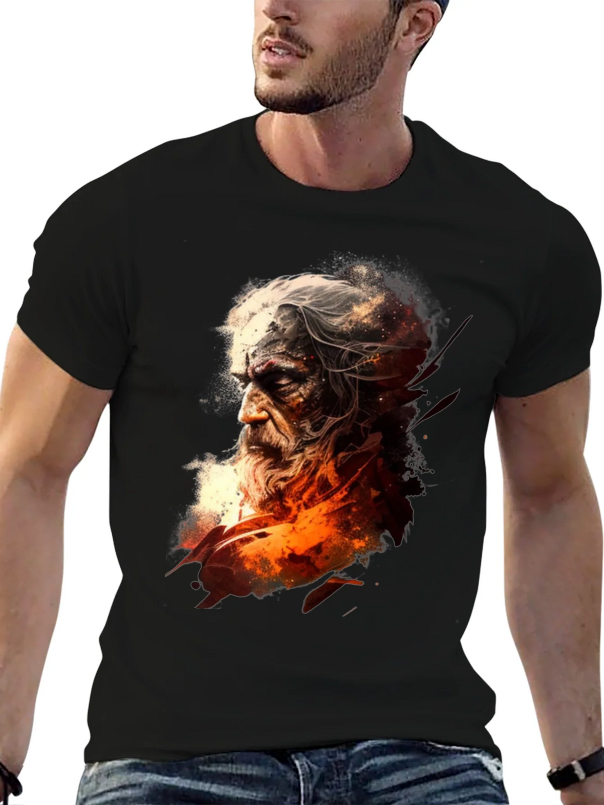 Wizard Graphic Black T-Shirt product image 6