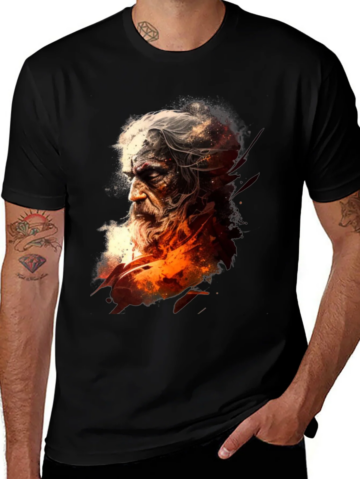 Wizard Graphic Black T-Shirt product image 1