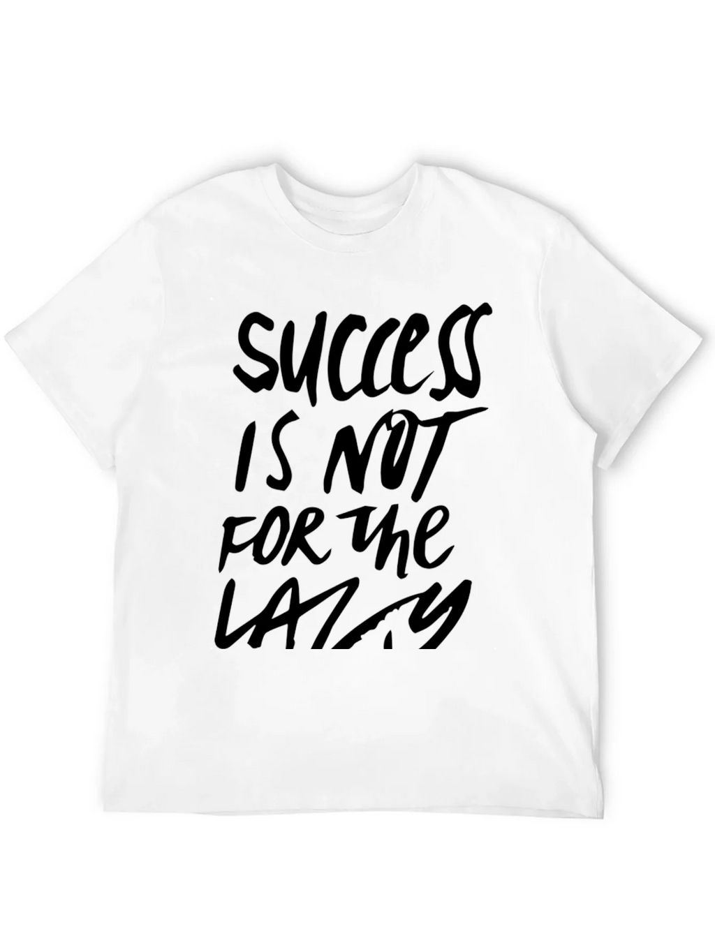 Success Not for Lazy Black Graphic Tee - Motivational product image 11