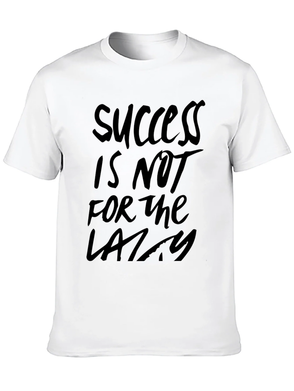 Success Not for Lazy Black Graphic Tee - Motivational product image 9