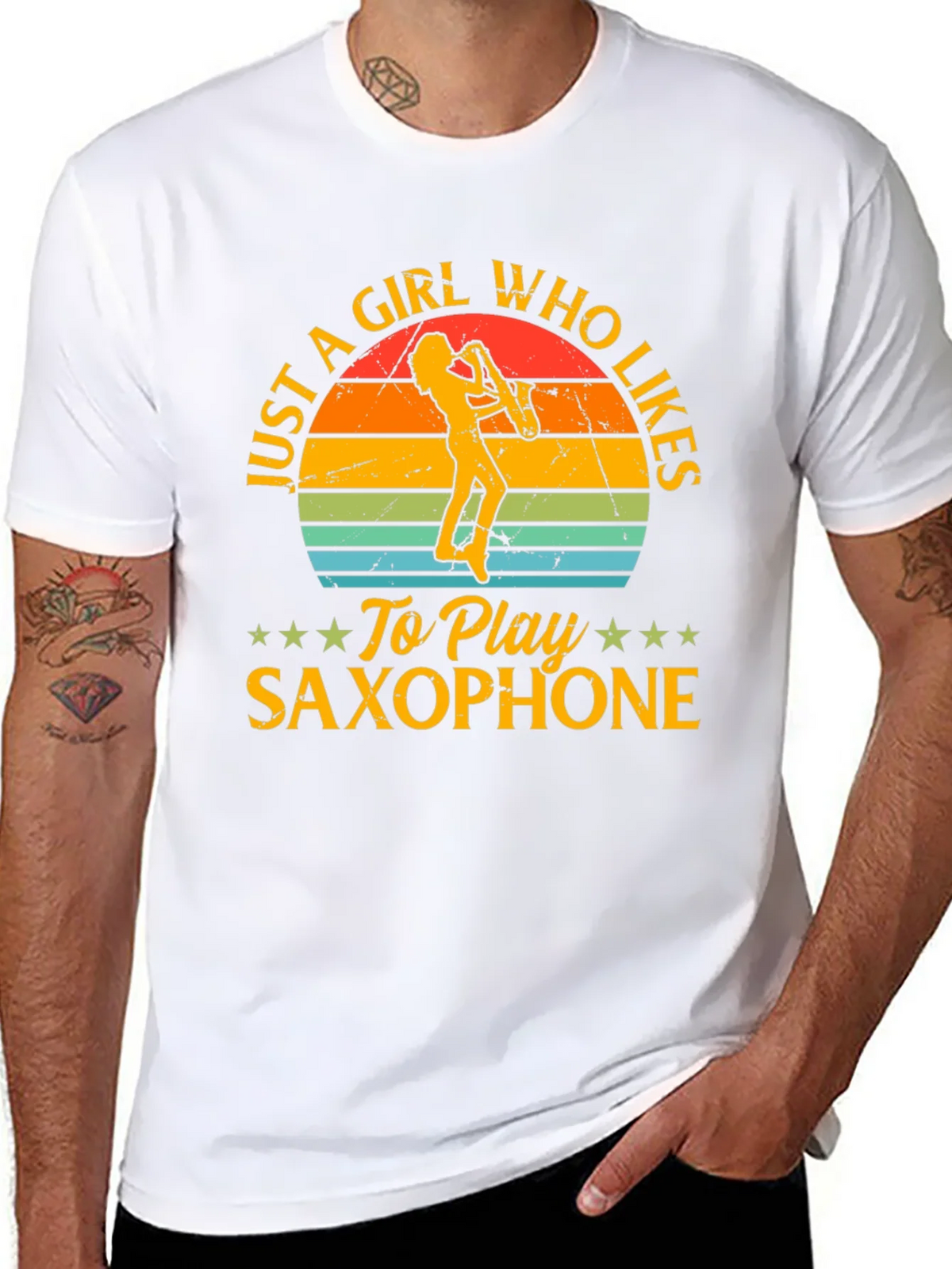 Saxophone Girl T-Shirt - Music Lover Tee product image 7