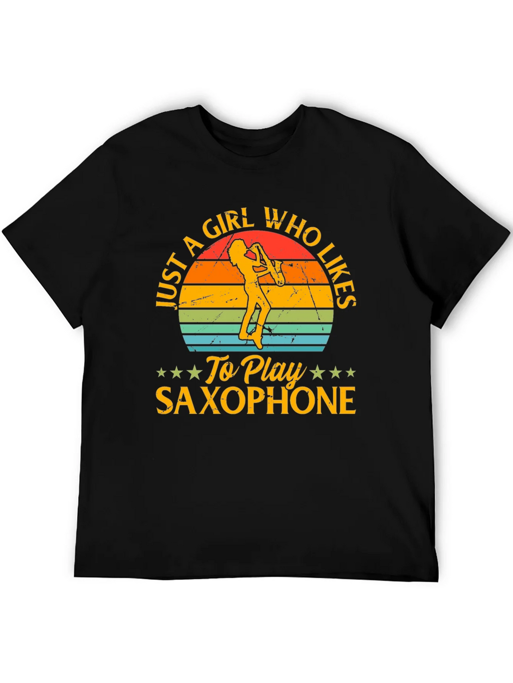 Saxophone Girl T-Shirt - Music Lover Tee product image 5