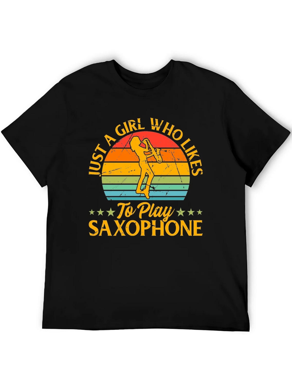 Saxophone Girl T-Shirt - Music Lover Tee product image 5