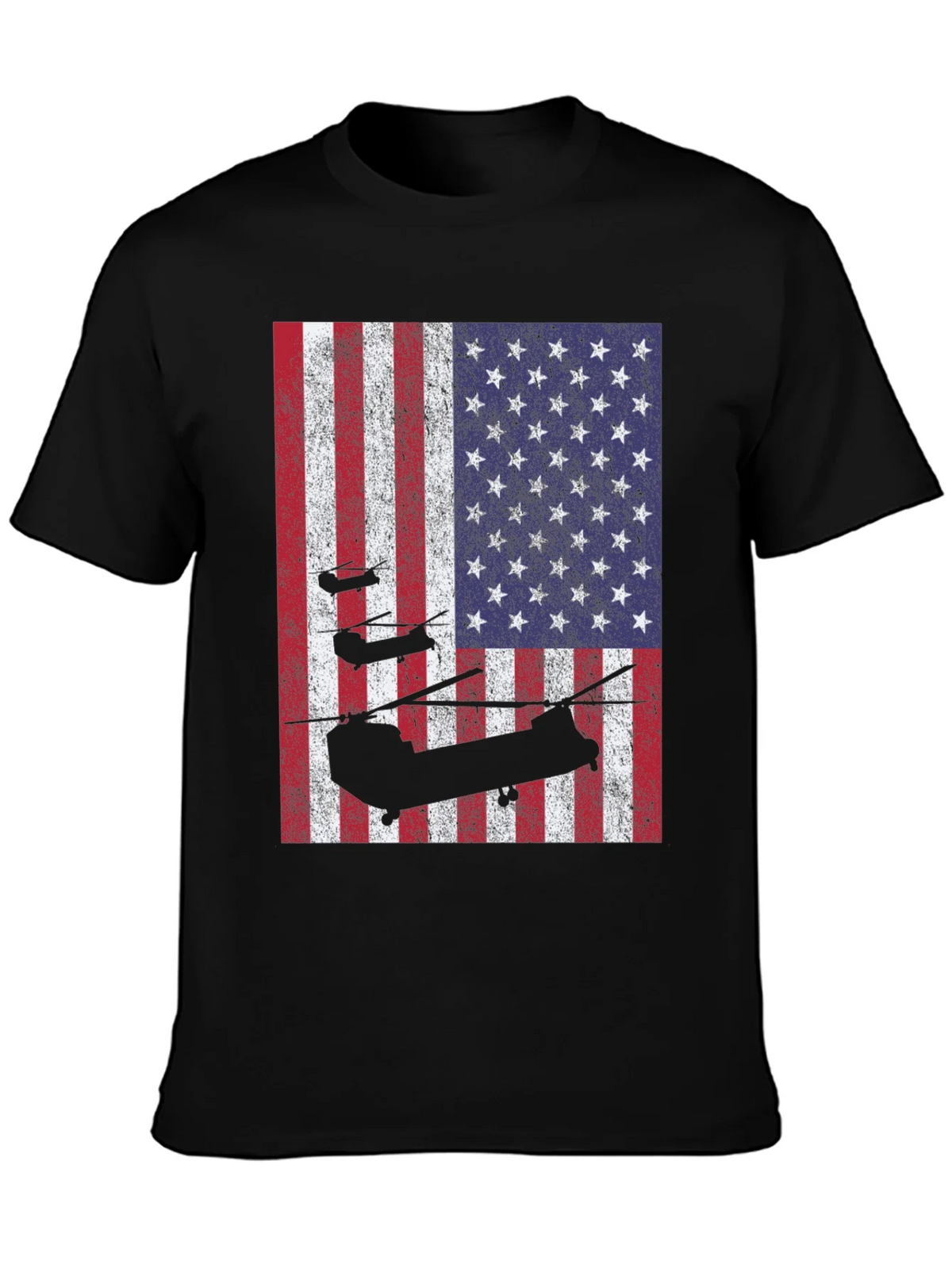 American Flag Helicopter T-Shirt product image 3