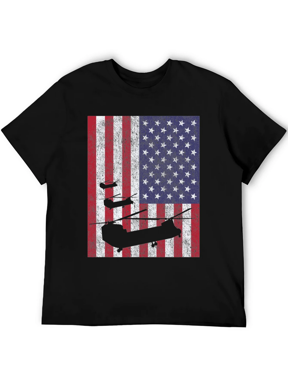 American Flag Helicopter T-Shirt product image 5