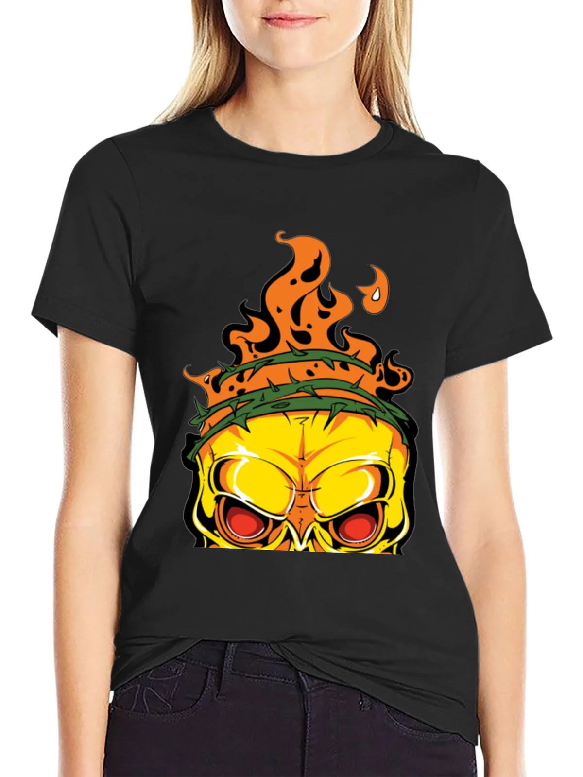 Edgy Skull Graphic T-Shirt - Mens Black Tee product image 2