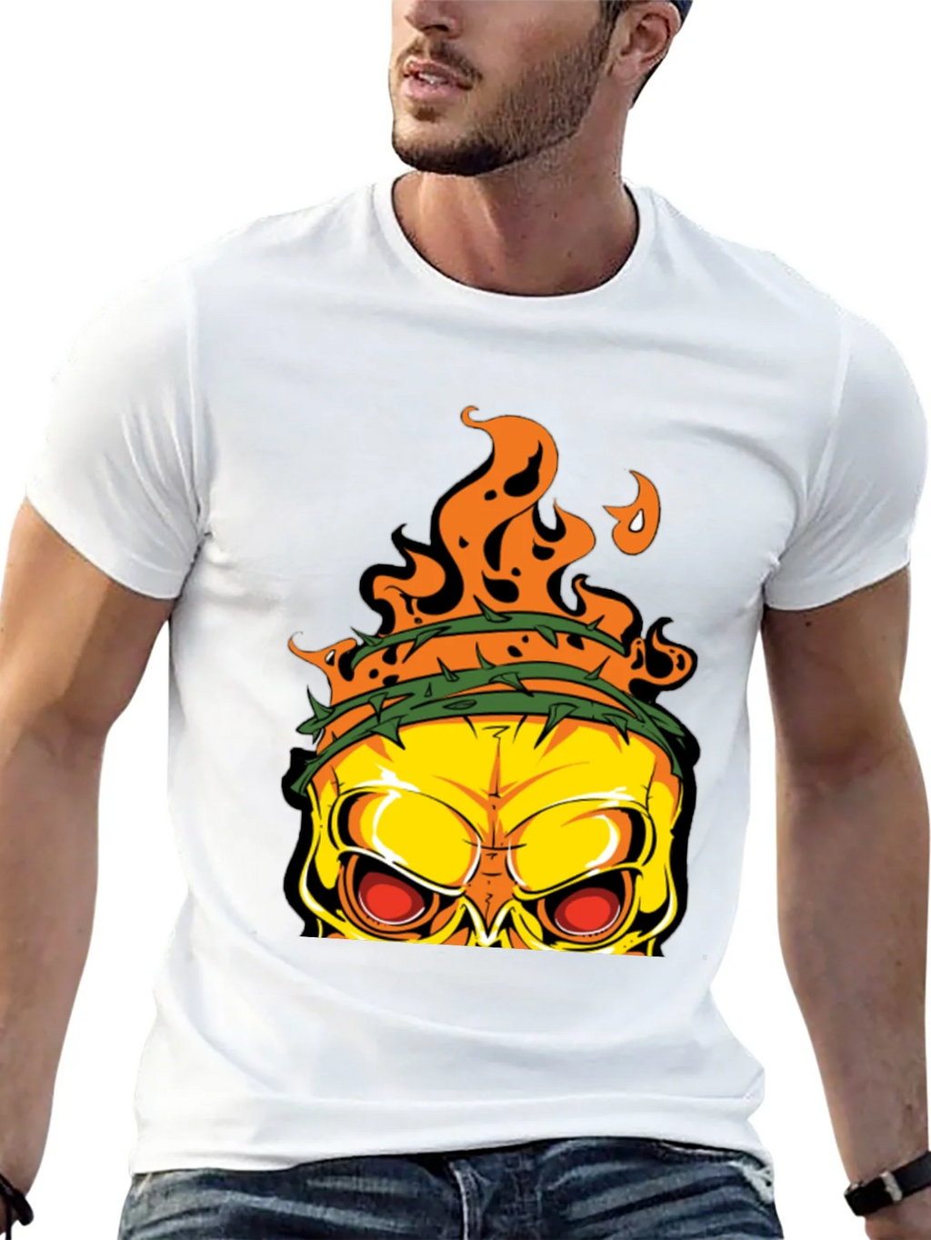 Edgy Skull Graphic T-Shirt - Mens Black Tee product image 12