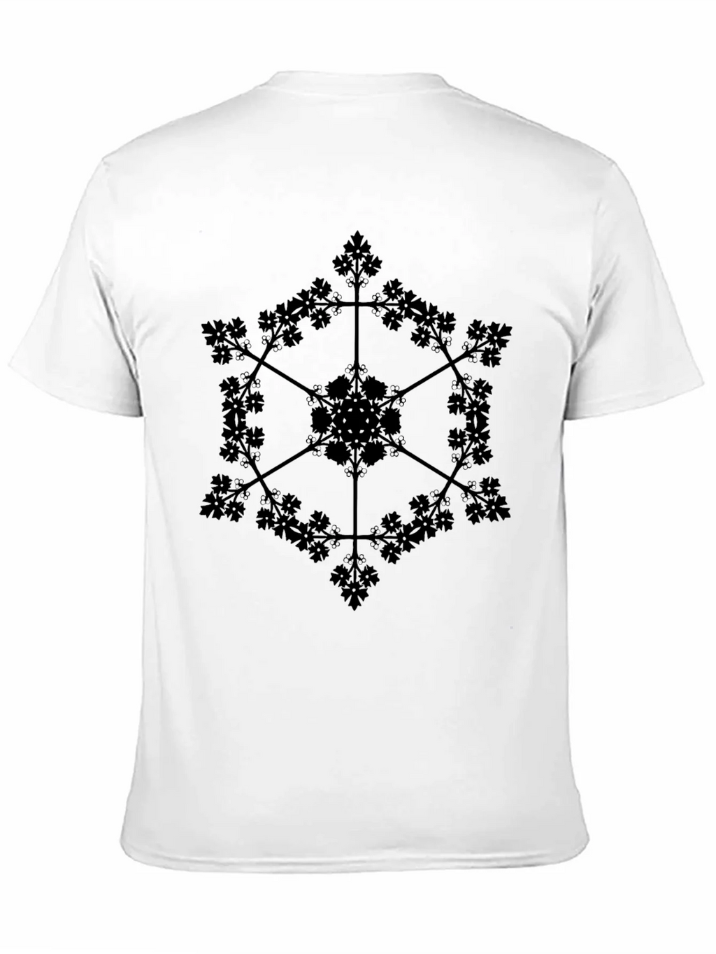 Geometric Botanical Black Graphic T-Shirt product image 10