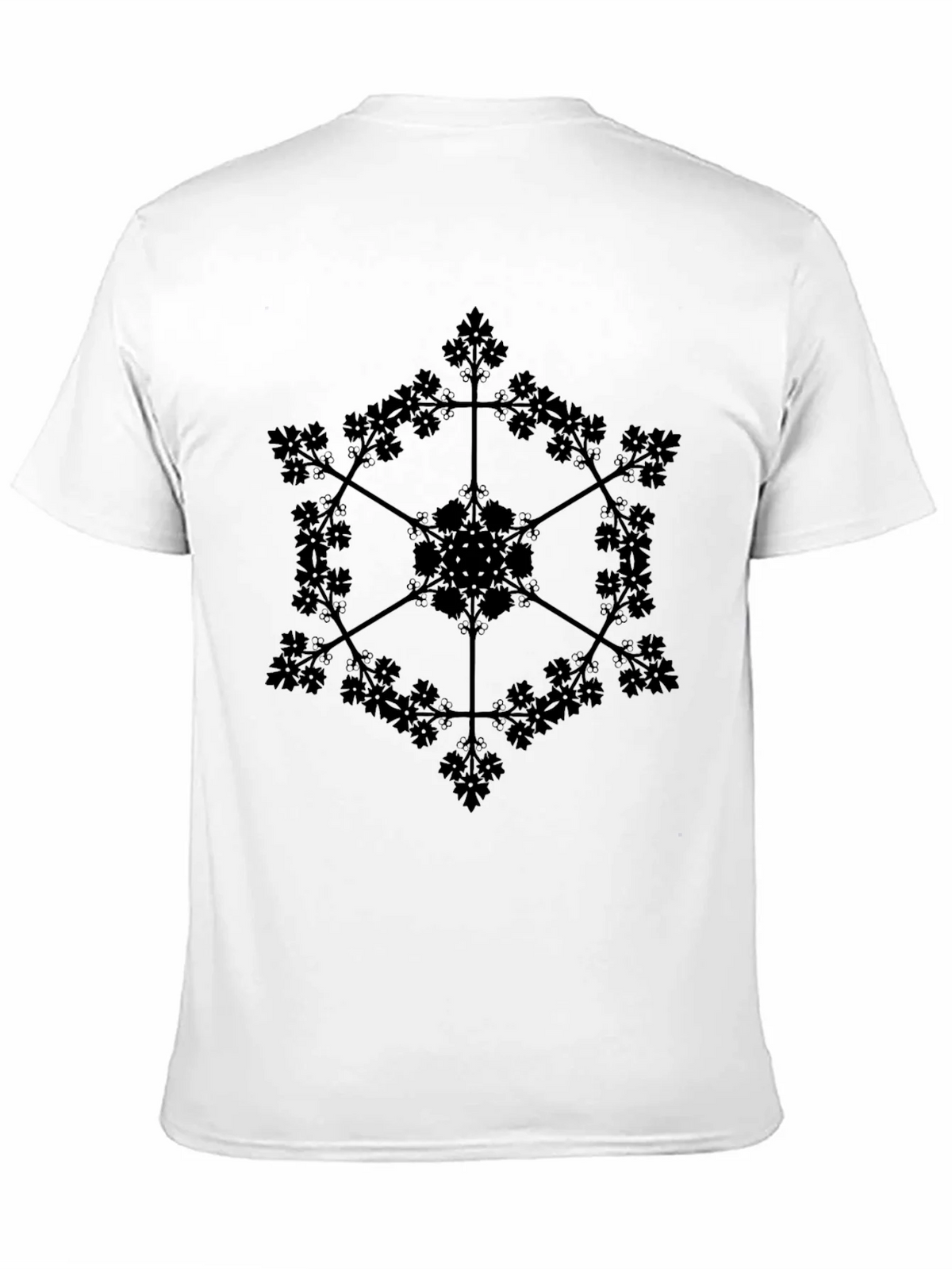 Geometric Botanical Black Graphic T-Shirt product image 10