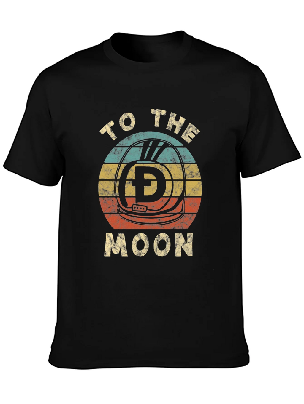 Retro Dogecoin To The Moon Graphic T-Shirt product image 3