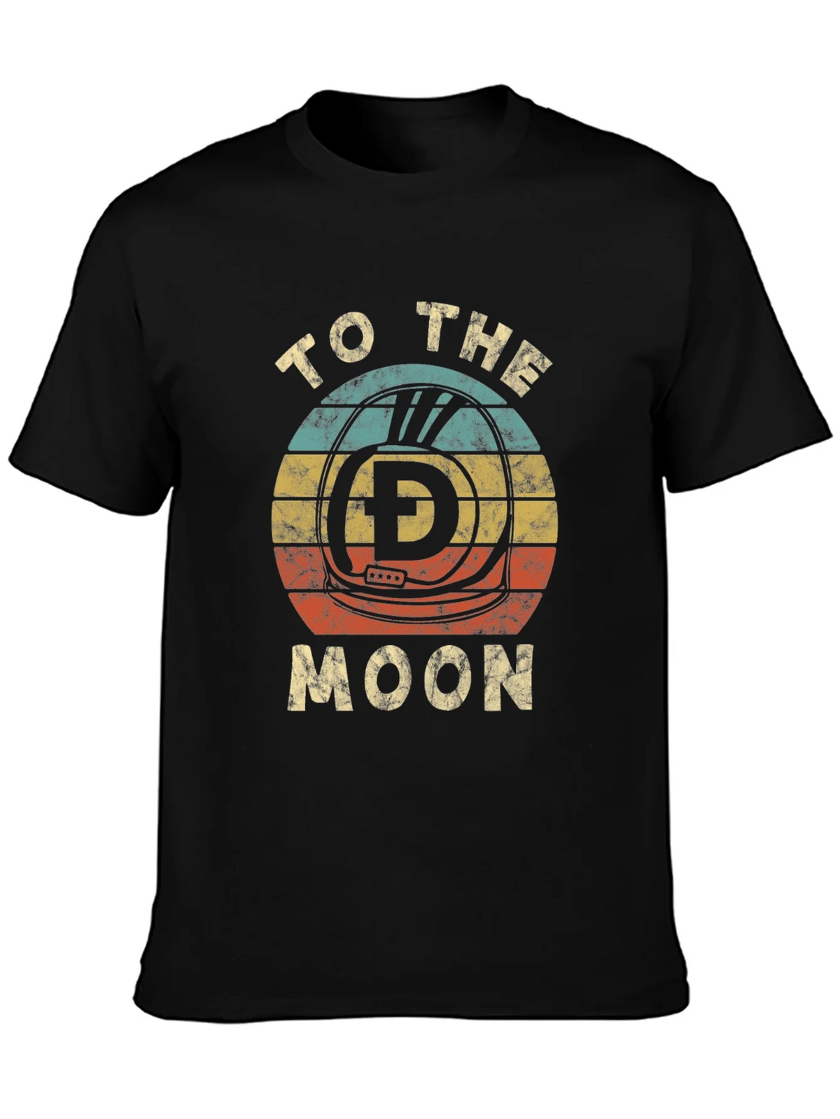 Retro Dogecoin To The Moon Graphic T-Shirt product image 3