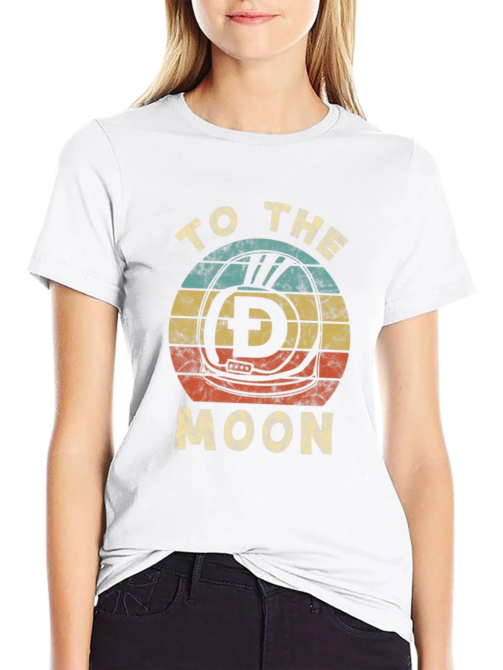 Retro Dogecoin To The Moon Graphic T-Shirt product image 8