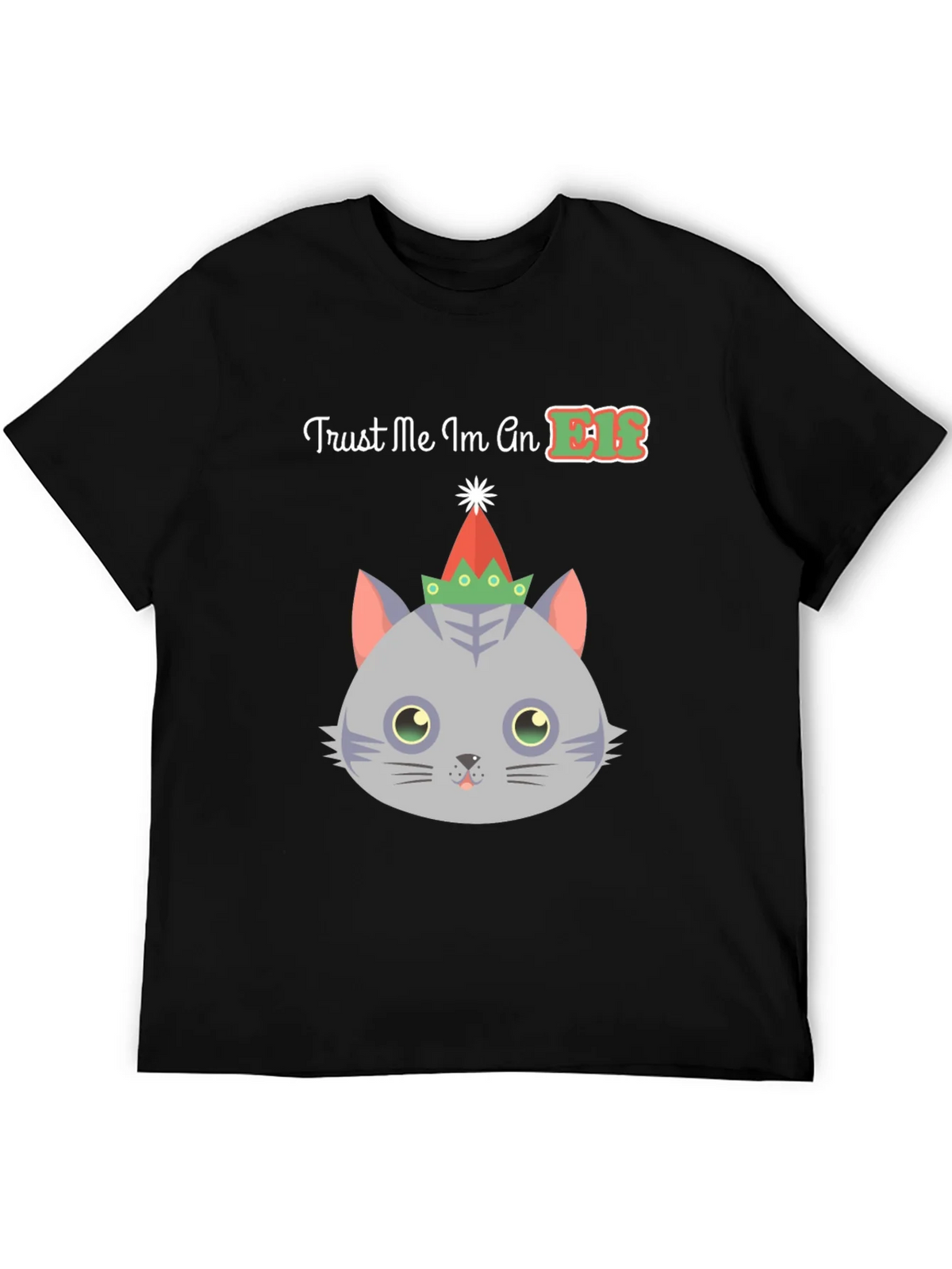 Trust Me Im An Elf Cat Christmas T-Shirt product image 5