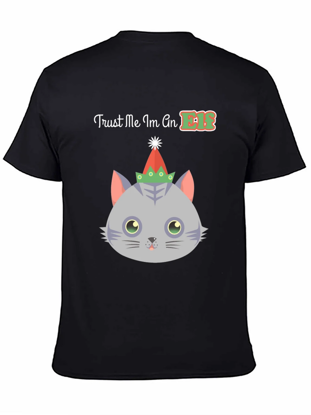 Trust Me Im An Elf Cat Christmas T-Shirt product image 4