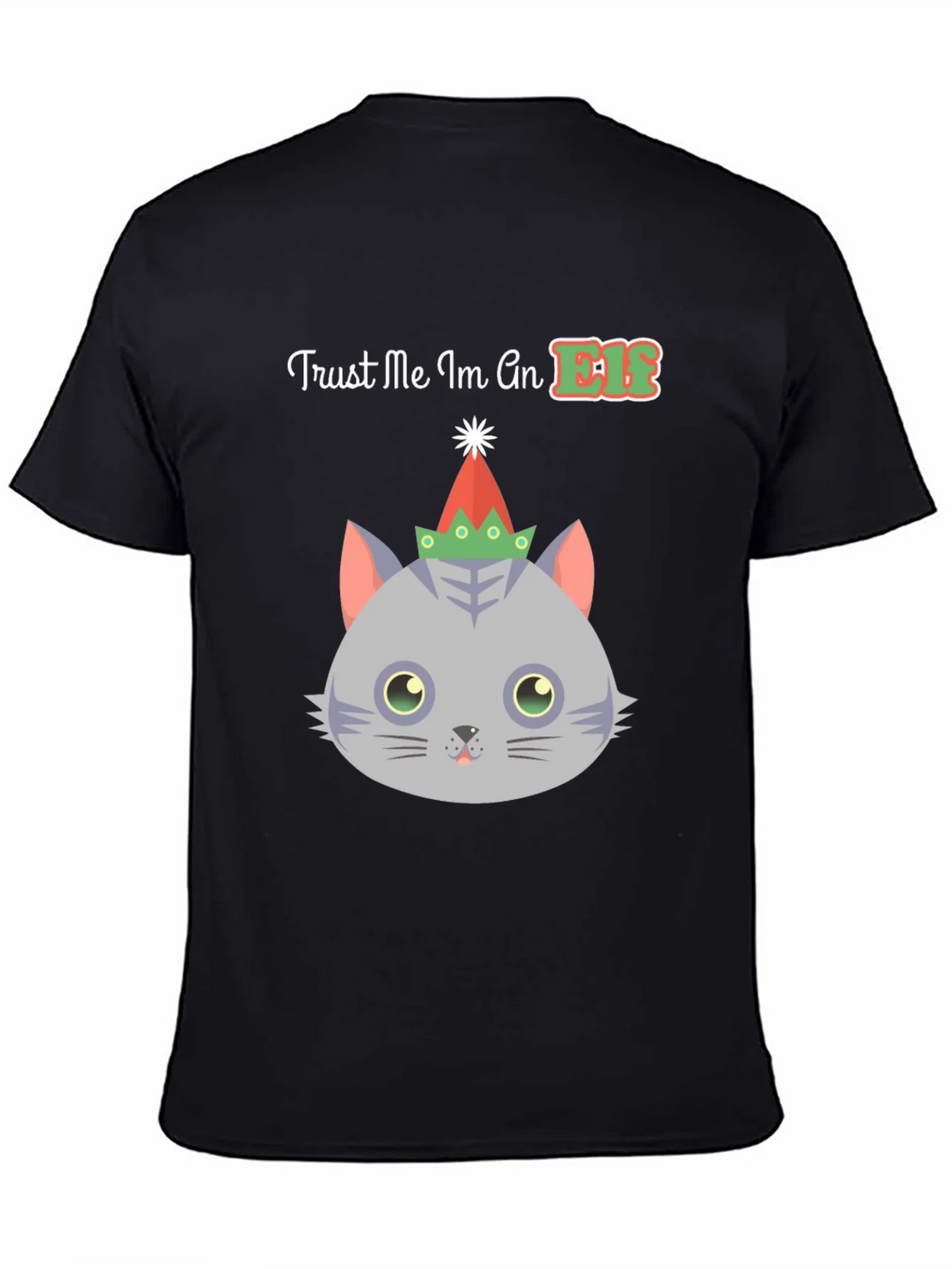 Trust Me Im An Elf Cat Christmas T-Shirt product image 4