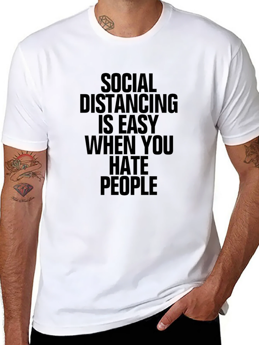 Social Distancing Hates People T-Shirt product image 7