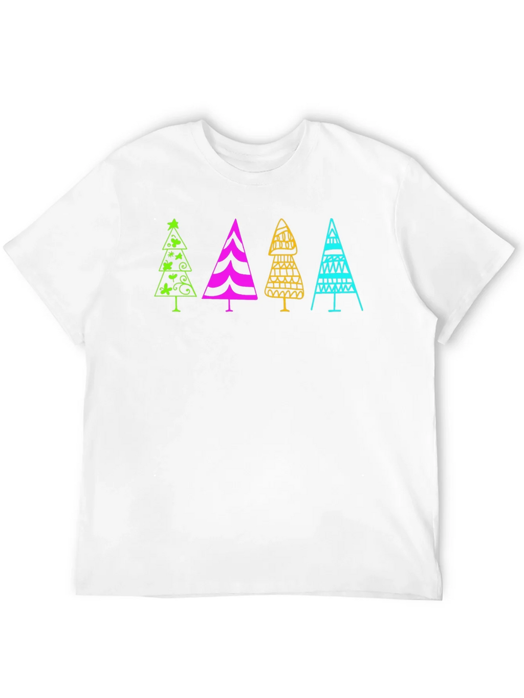 Fun Christmas Trees Black T-Shirt product image 9